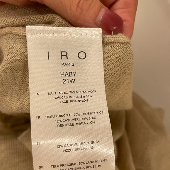 IRO HABY LACE TRIM V NECK Sweater - Picture 7 of 7